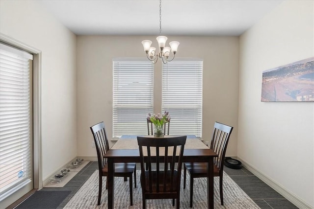 1805 Bay Landing Dr, Portland, TX 78374 - dining space featuring a chandelier and healthy amount of natural light