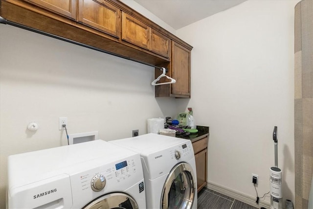1805 Bay Landing Dr, Portland, TX 78374 - laundry room with washer and clothes dryer and cabinet space