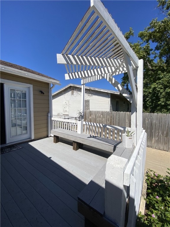 1038 Dorthy Dr, Corpus Christi, TX 78412 - wooden terrace featuring a pergola