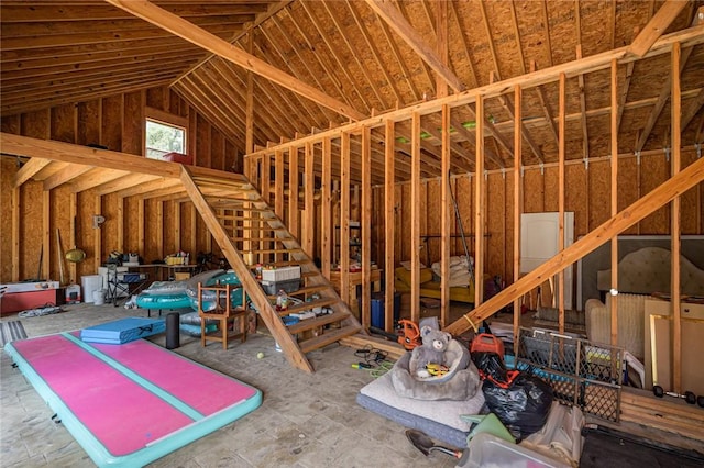 123 Bishop Rd, Rockport, TX 78382 - misc room with lofted ceiling