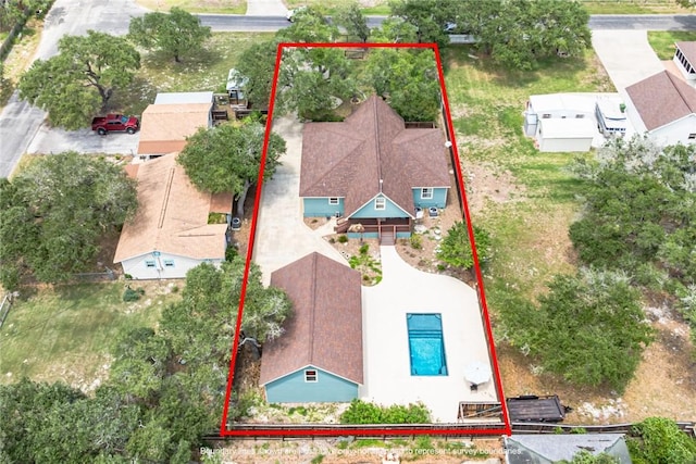 123 Bishop Rd, Rockport, TX 78382 - view of subject property with property boundaries highlighted