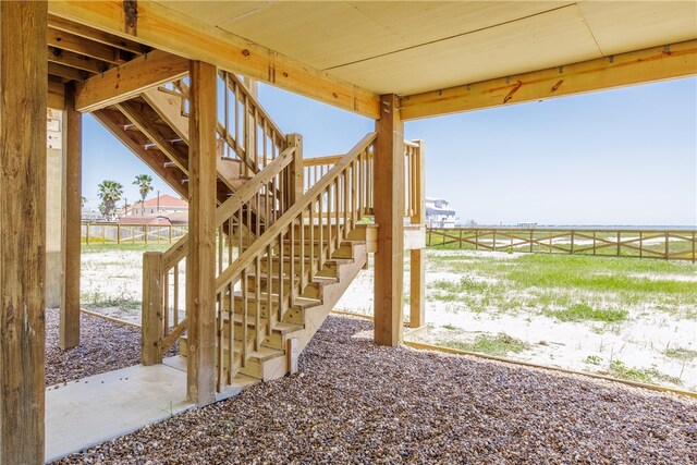 view of patio featuring a rural view