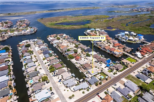 13853 Topsail St, Corpus Christi, TX 78418 - view of property location featuring a large body of water and nearby suburban area