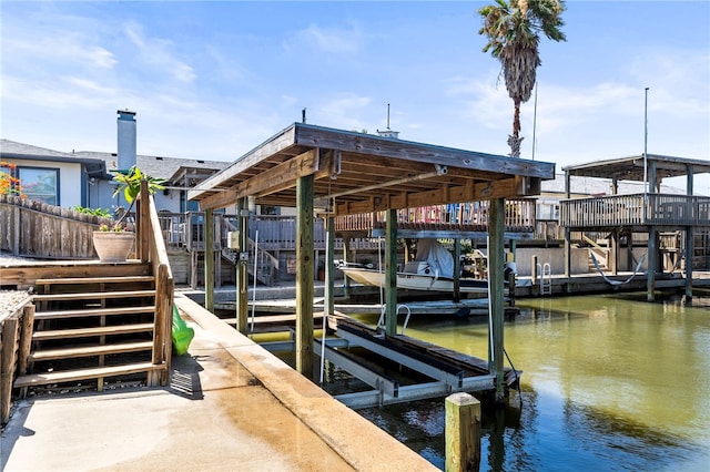 13853 Topsail St, Corpus Christi, TX 78418 - dock with boat lift and a water view