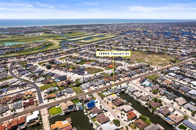13853 Topsail St, Corpus Christi, TX 78418 - aerial view of property's location with nearby suburban area