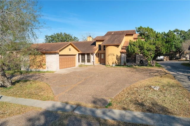 view of front of home featuring a garage