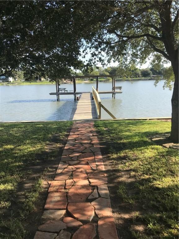 25006 Tuckers Trl, Mathis, TX 78368 - dock area with a water view