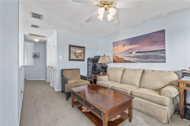 15362 Isabella Ct, Corpus Christi, TX 78418 - living area with light carpet and a ceiling fan