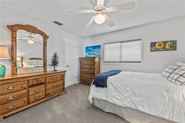 15362 Isabella Ct, Corpus Christi, TX 78418 - bedroom with light colored carpet and ceiling fan