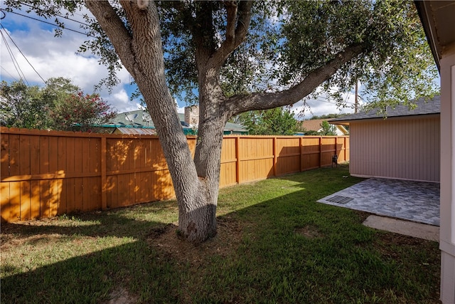 view of yard featuring a patio area