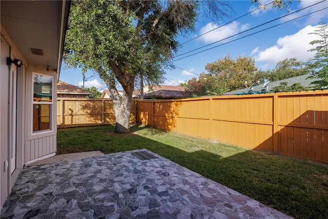 view of yard featuring a patio area