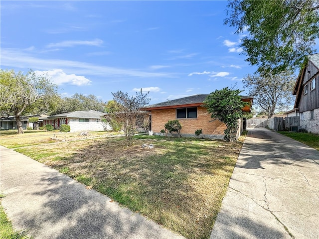 view of single story home