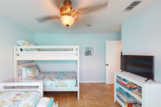 bedroom with ceiling fan