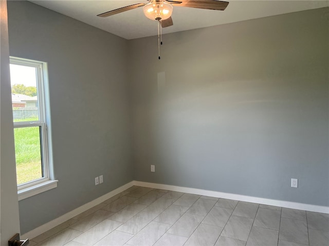 spare room featuring plenty of natural light