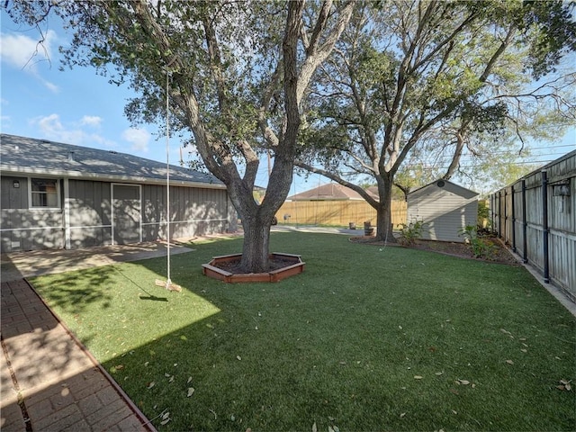 view of yard with a sunroom