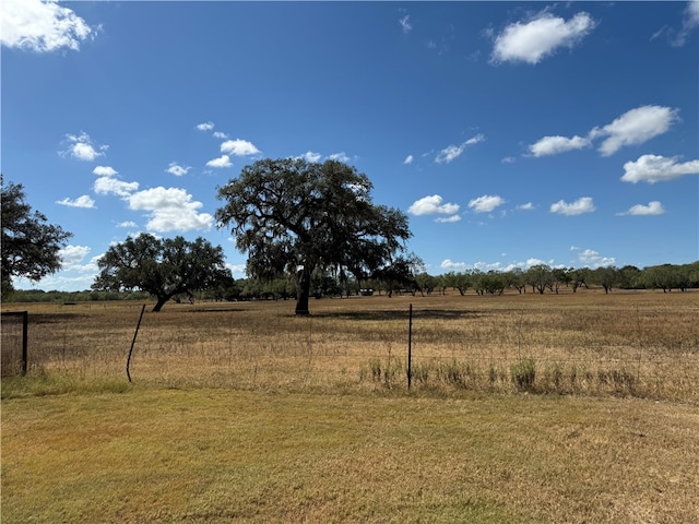 view of yard with a rural view