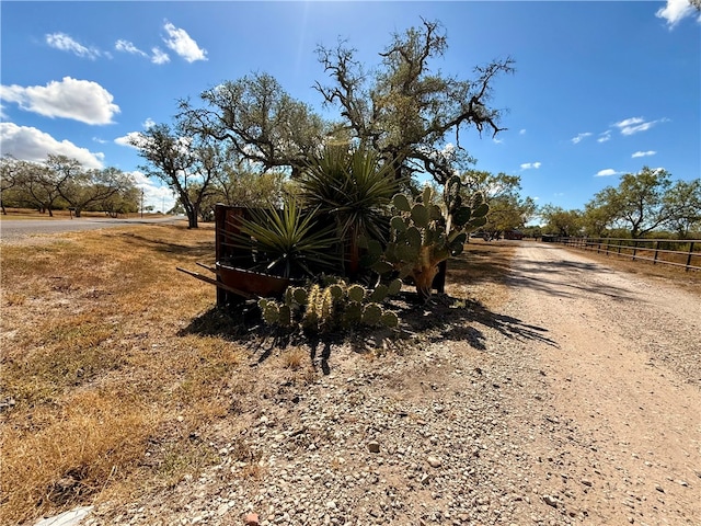 view of road featuring a rural view