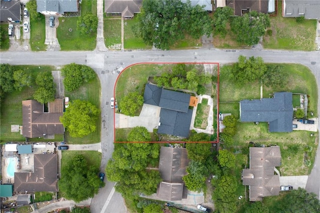 10946 Birdwood, Corpus Christi, TX 78410 - aerial perspective of suburban area with property parcel outlined
