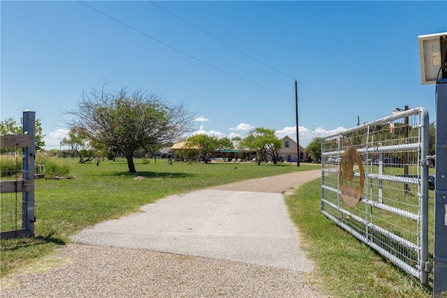 view of road featuring driveway and a gated entry