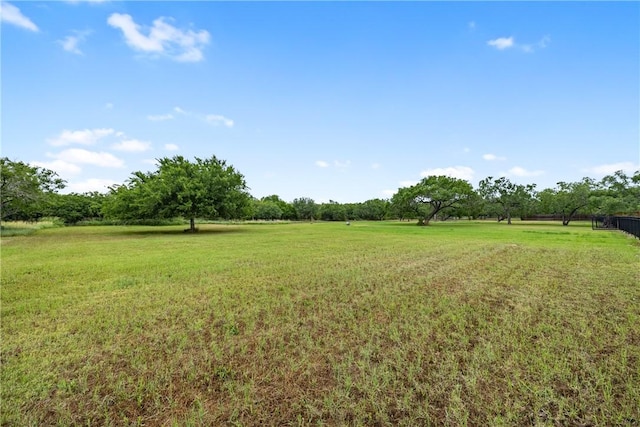 view of yard with a rural view