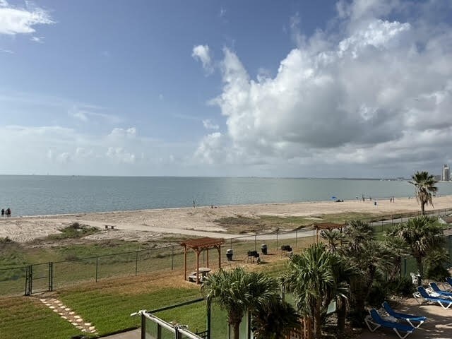 water view with a view of the beach