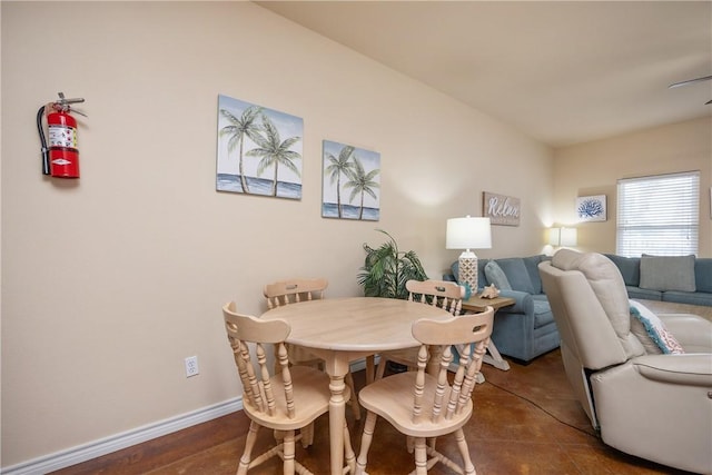 view of tiled dining room