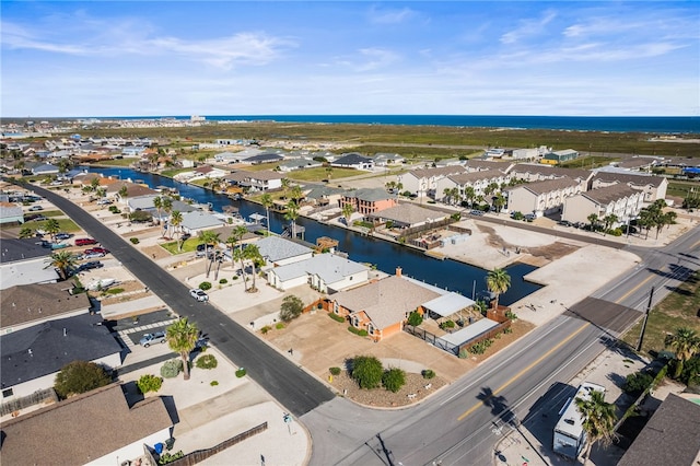 15746 Cuttysark St, Corpus Christi, TX 78418 - aerial view of property's location featuring a large body of water and nearby suburban area