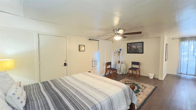134 Daniel Moore St, Portland, TX 78374 - bedroom with wood finished floors and a ceiling fan