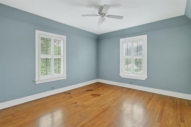 521 Del Mar Blvd, Corpus Christi, TX 78404 - unfurnished room with hardwood / wood-style flooring and ceiling fan