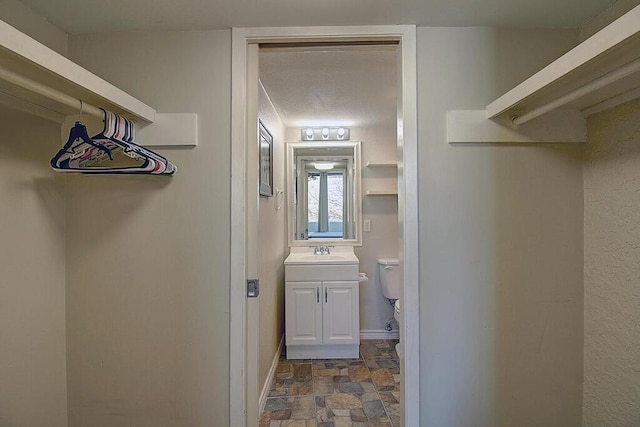 spacious closet with sink