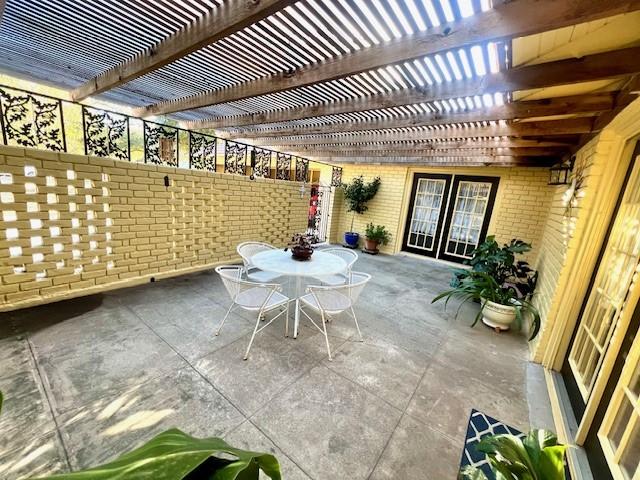 view of patio / terrace with a pergola