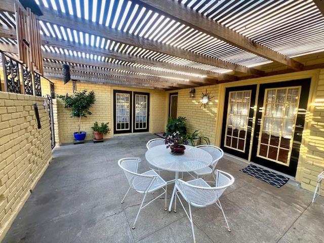 view of patio / terrace with a pergola