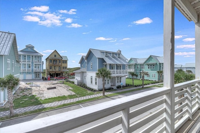 balcony featuring a residential view
