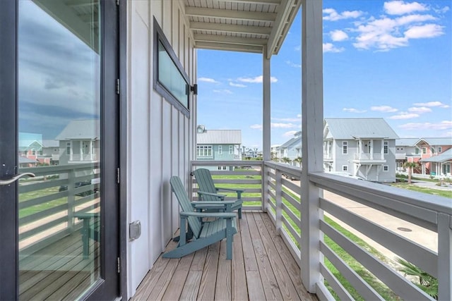 balcony with a residential view