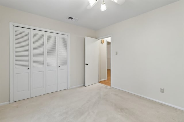4634 Bonner Dr, Corpus Christi, TX 78411 - unfurnished bedroom with carpet flooring, a closet, and ceiling fan