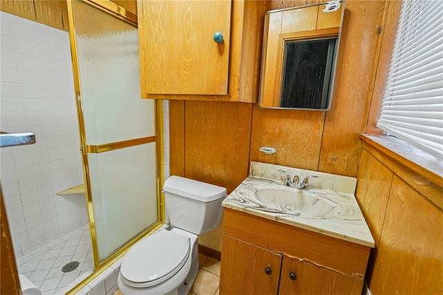5725 Woodhaven Dr, Corpus Christi, TX 78412 - full bath with vanity, a shower stall, and tile patterned floors