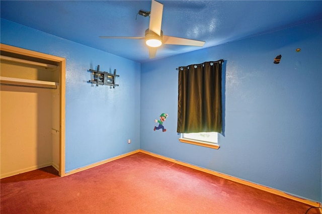 5725 Woodhaven Dr, Corpus Christi, TX 78412 - unfurnished bedroom featuring carpet floors and ceiling fan