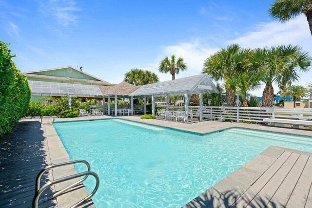 13 Sandpiper Ln, Rockport, TX 78382 - swimming pool featuring a gazebo