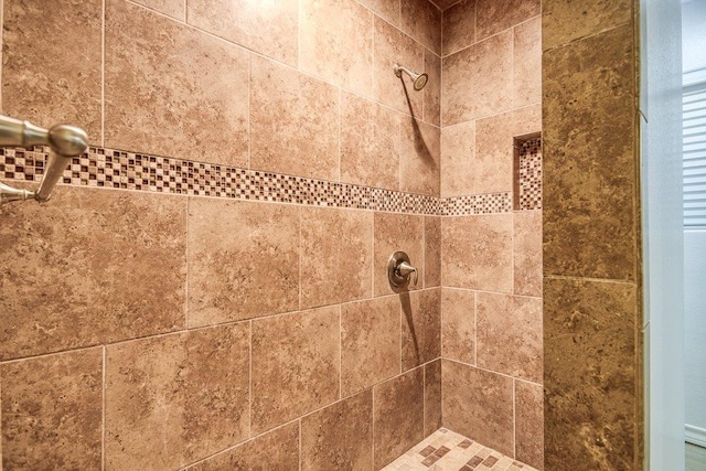 details with tiled shower