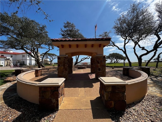 view of patio / terrace with a gazebo