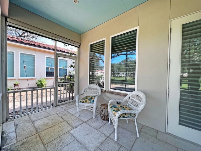 view of sunroom