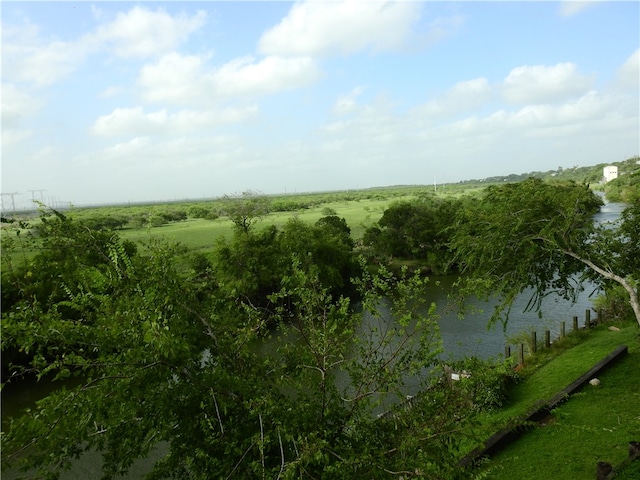 property view of water with a rural view