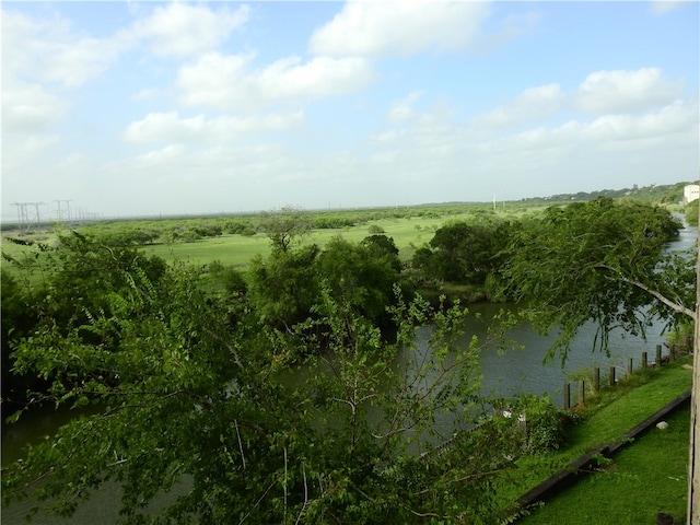 property view of water with a rural view