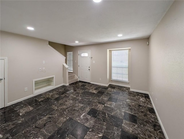 6702 Everhart Rd Unit 104, Corpus Christi, TX 78413 - foyer entrance featuring stairway and recessed lighting
