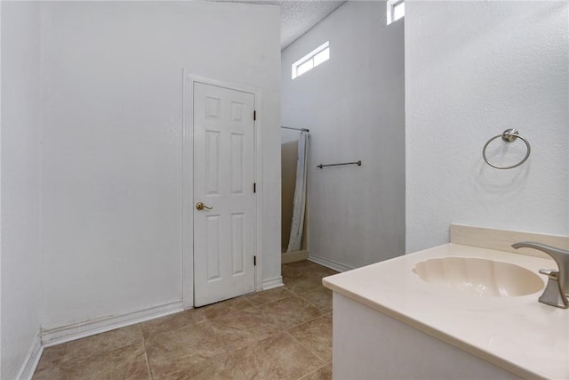 bathroom featuring vanity and tile patterned floors