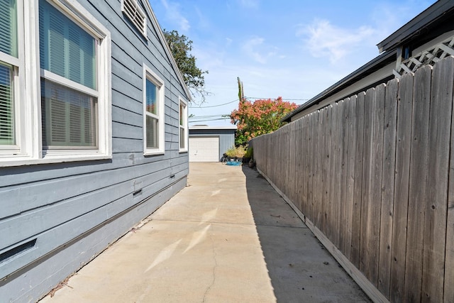 view of home's exterior with a patio area