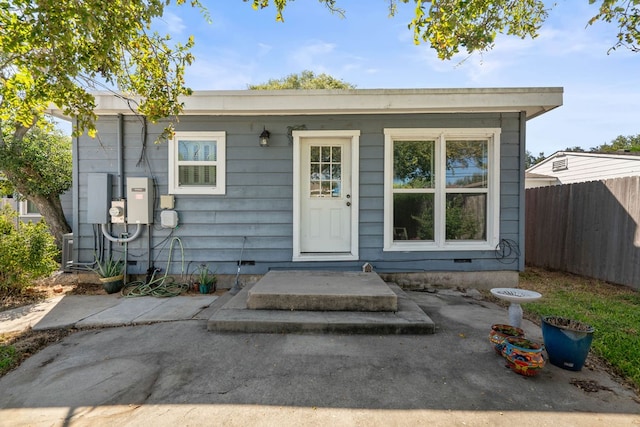 view of front of house with central AC