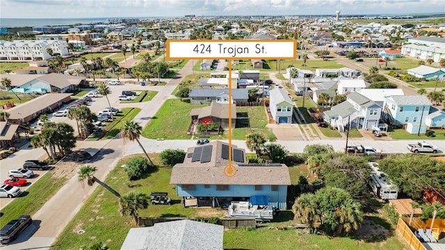 424 Trojan St, Port Aransas, TX 78373 - aerial perspective of suburban area