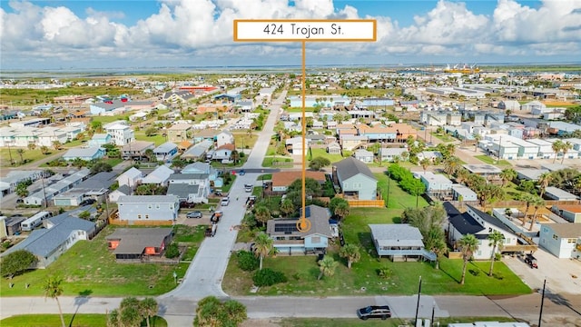 424 Trojan St, Port Aransas, TX 78373 - aerial perspective of suburban area