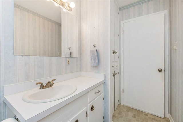 bathroom featuring tile patterned floors and vanity